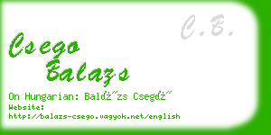 csego balazs business card
